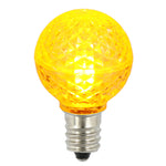 Vickerman XLEDG37-25 G30 LED Yellow Bulb E12 Nickel Base .45W Package Of 25