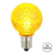 Vickerman XLEDG37-25 G30 LED Yellow Bulb E12 Nickel Base .45W Package Of 25