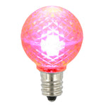 Vickerman XLEDG39-25 G30 LED Pink Bulb E12 Nickel Base .45W Package Of 25