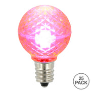 Vickerman XLEDG39-25 G30 LED Pink Bulb E12 Nickel Base .45W Package Of 25