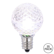 Vickerman XLEDG3P-25 G30 LED Purewht Bulb E12 Nickel Base.45W Package Of 25