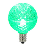 Vickerman XLEDG44-25 G40 LED Green Bulb E12 Nickel Base .45W Package Of 25