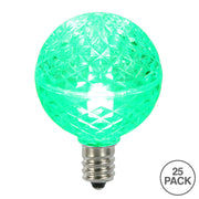 Vickerman XLEDG44-25 G40 LED Green Bulb E12 Nickel Base .45W Package Of 25