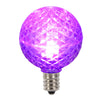 Vickerman XLEDG46-25 G40 LED Purple Bulb E12 Nickel Base .45W Package Of 25