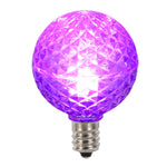 Vickerman XLEDG46-25 G40 LED Purple Bulb E12 Nickel Base .45W Package Of 25