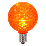 Vickerman XLEDG48-25 G40 LED Orange Bulb E12 Nickel Base .45W Package Of 25