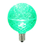 Vickerman XLEDG54-10 G50 LED Green Replacement Bulb E12/C7 Nickel Base .38W 10 Bulbs Per Pack