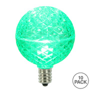 Vickerman XLEDG54-10 G50 LED Green Replacement Bulb E12/C7 Nickel Base .38W 10 Bulbs Per Pack