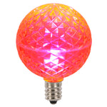 Vickerman XLEDG59-10 G50 LED Pink Replacement Bulb E12/C7 Nickel Base .38W 10 Bulbs Per Pack