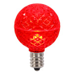 Vickerman XLEDG63-25 G50 LED Red Replacement Bulb E17/C9 Nickel Base .45W Package Of 25