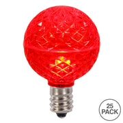 Vickerman XLEDG63-25 G50 LED Red Replacement Bulb E17/C9 Nickel Base .45W Package Of 25
