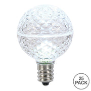 Vickerman XLEDG65-25 G50 LED Cool White Replacement Bulb E17/C9 Nickel Base .45W Package Of 25