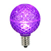 Vickerman XLEDG66-25 G50 LED Purple Replacement Bulb E17/C9 Nickel Base .45W Package Of 25