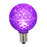 Vickerman XLEDG66-25 G50 LED Purple Replacement Bulb E17/C9 Nickel Base .45W Package Of 25