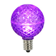 Vickerman XLEDG66-25 G50 LED Purple Replacement Bulb E17/C9 Nickel Base .45W Package Of 25