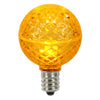 Vickerman XLED17G57-10 G50 LED Yellow Faceted Replacement Bulb E17/C9 Nickel Base 10 Bulbs Per Pack.