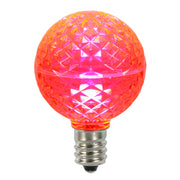 Vickerman XLEDG69-25 G50 LED Pink Replacement Bulb E17/C9 Nickel Base .45W Package Of 25