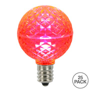 Vickerman XLEDG69-25 G50 LED Pink Replacement Bulb E17/C9 Nickel Base .45W Package Of 25