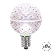 Vickerman XLEDG6P-25 G50 LED Pure White Replacement Bulb Package Of 25