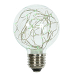 Vickerman XLEDG94 Green LED Twinkle Glass G95 Fairy Light Christmas Bulb