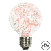 Vickerman XLEDG93 Red LED Twinkle Glass G95 Fairy Light Christmas Bulb