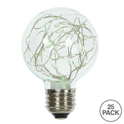 Vickerman XLEDG94 Green LED Twinkle Glass G95 Fairy Light Christmas Bulb