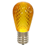 Vickerman XLEDS17-10 S14 LED Yellow Faceted Replacement Bulb 10 Bulbs Per Pack