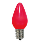 Vickerman XLEDSC73T-25 C7 Ceramic LED Red Twinkle Bulb  Nickel Base  130V .96 Watts 25 Bulbs Per Pack