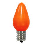 Vickerman XLEDSC78-25 C7 Ceramic LED Orange Bulb  Nickel Base 130V .96 Watts  3 Diodes 25 Bulbs Per Pack