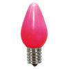 Vickerman XLEDSC79-25 C7 Ceramic LED Pink Bulb  Nickel Base  130V .96 Watts  3 Diodes 25 Bulbs Per Pack