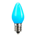 Vickerman XLEDSC7L-25 C7 Ceramic LED Teal Bulb  Nickel Base  130V .96 Watts  3 Diodes 25 Bulbs Per Pack