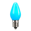 Vickerman XLEDSC7LT-25 C7 Ceramic LED Turquoise Twinkle Bulb  Nickel Base  130V .96 Watts 25 Bulbs Per Pack