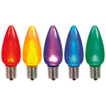 Vickerman XLED5S90 Multi-Colored Ceramic C9 LED Replacement Bulb 5 Per Bag