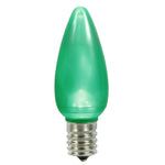 Vickerman XLEDSC94T-25 C9 Ceramic LED Green Twinkle Bulb  Nickel Base  130V .96 Watts 25 Bulbs Per Pack