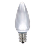 Vickerman XLEDS95-25 C9 Satin LED Cool White Bulb With Nickel Base