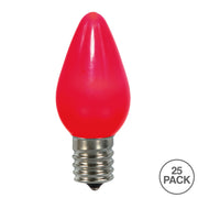 Vickerman XLEDSC73T-25 C7 Ceramic LED Red Twinkle Bulb  Nickel Base  130V .96 Watts 25 Bulbs Per Pack
