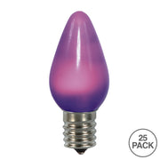 Vickerman XLEDSC76-25 C7 Ceramic LED Purple Bulb  Nickel Base  130V .96 Watts  3 Diodes 25 Bulbs Per Pack