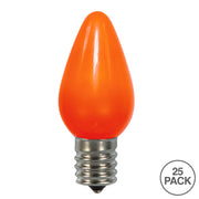 Vickerman XLEDSC78T-25 C7 Ceramic LED Orange Twinkle Bulb  Nickel Base 130V .96 Watts 25 Bulbs Per Pack