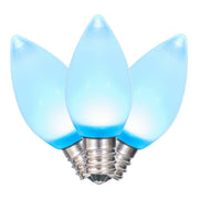 Vickerman XLEDSC7LT-25 C7 Ceramic LED Turquoise Twinkle Bulb  Nickel Base  130V .96 Watts 25 Bulbs Per Pack