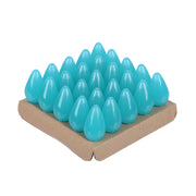 Vickerman XLEDSC7LT-25 C7 Ceramic LED Turquoise Twinkle Bulb  Nickel Base  130V .96 Watts 25 Bulbs Per Pack