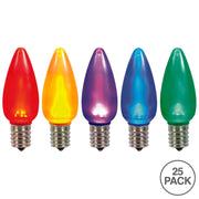 Vickerman XLEDSC90T-25 C9 Ceramic LED Multi Twinkle Bulb Nickel Base .96 Watts 25 Bulbs Per Pack