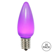 Vickerman XLEDSC96T-25 C9 Ceramic LED Purple Twinkle Bulb  Nickel Base  130V .96 Watts 25 Bulbs Per Pack