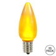 Vickerman XLEDSC97-25 C9 Ceramic LED Yellow Bulb  Nickel Base  130V .96 Watts  5 Diodes 25 Bulbs Per Pack