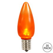 Vickerman XLEDSC98-25 C9 Ceramic LED Orange Bulb  Nickel Base  130V .96 Watts  5 Diodes 25 Bulbs Per Pack