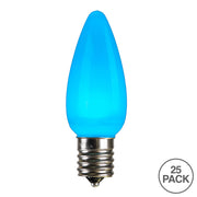 Vickerman XLEDSC9L-25 C9 Ceramic LED Teal Bulb  Nickel Base  130V .96 Watts  5 Diodes 25 Bulbs Per Pack