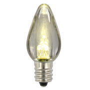 Vickerman XLEDTC71-25 C7 Transparent Plastic LED Warm White Dimmable Bulb Package Of 25