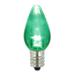 Vickerman XLEDTC74-25 C7 Transparent Plastic LED Green Dimmable Bulb 25 Per Pack.