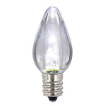 Vickerman XLEDTC7PT-25 C7 Twinkle Transparent Plastic LED Pure White Dimmable Bulb E12 Nickel Base 25 Per Pack