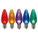 Vickerman XLEDTC90-25 C9 Transparent Plastic LED Multi-Color Dimmable Bulb Package Of 25