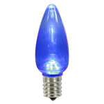 Vickerman XLEDTC92-25 C9 Transparent Plastic LED Blue Dimmable Bulb E17 Nickel Base 25 Per Pack